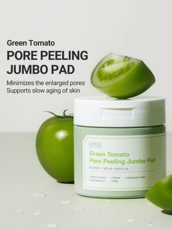 Sungboon Editor Green Tomato Pore Peeling Jumbo Pad 180ml / 60pads